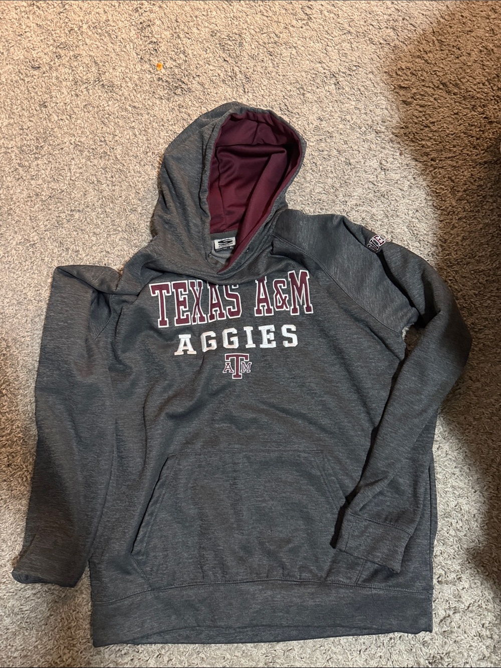 Aggies Men’s Charcoal Hoodie Sweatshirt